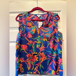 Jcrew floral tank top NWT